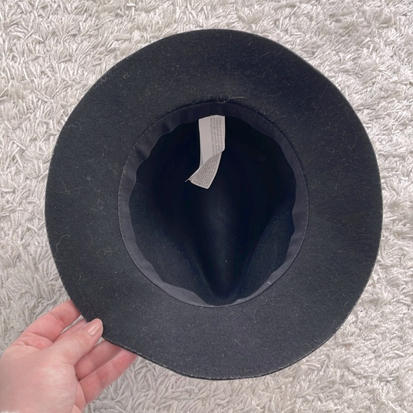 F21 Black Felt Hat with Braided Trim Detail, size S/M - Picture 5 of 7